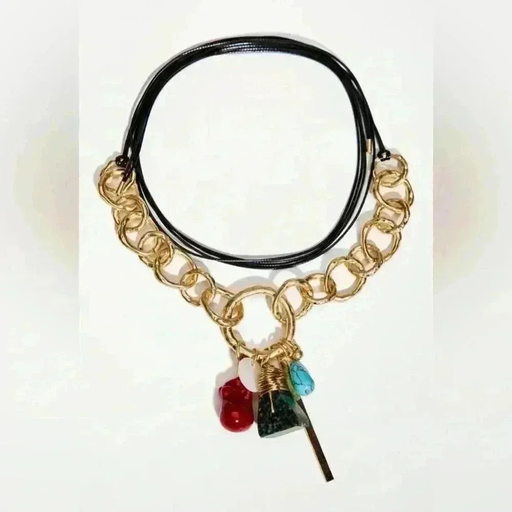🔥🔥mixed stone charm necklace